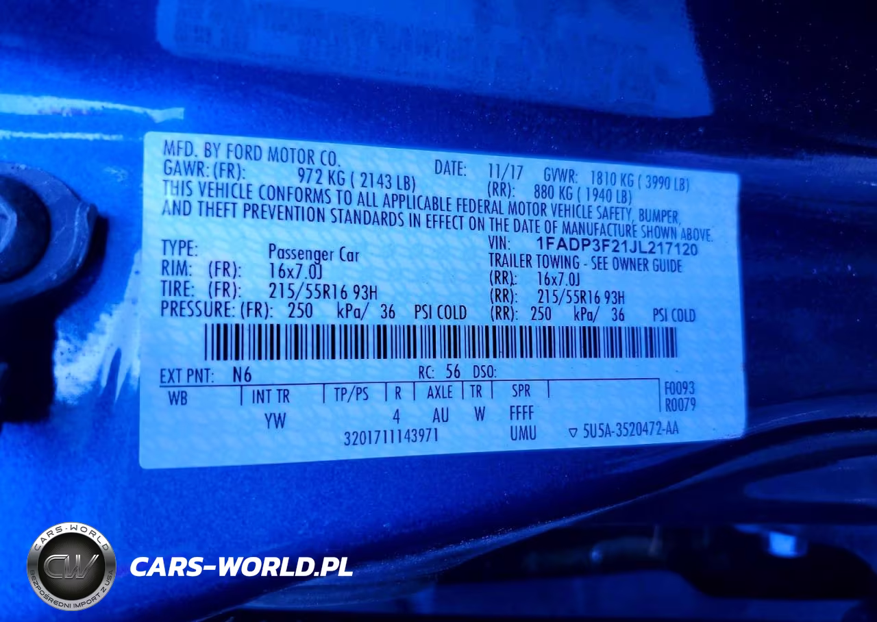 2018 Ford Focus Se VIN:1FADP3F21JL217120 - 12