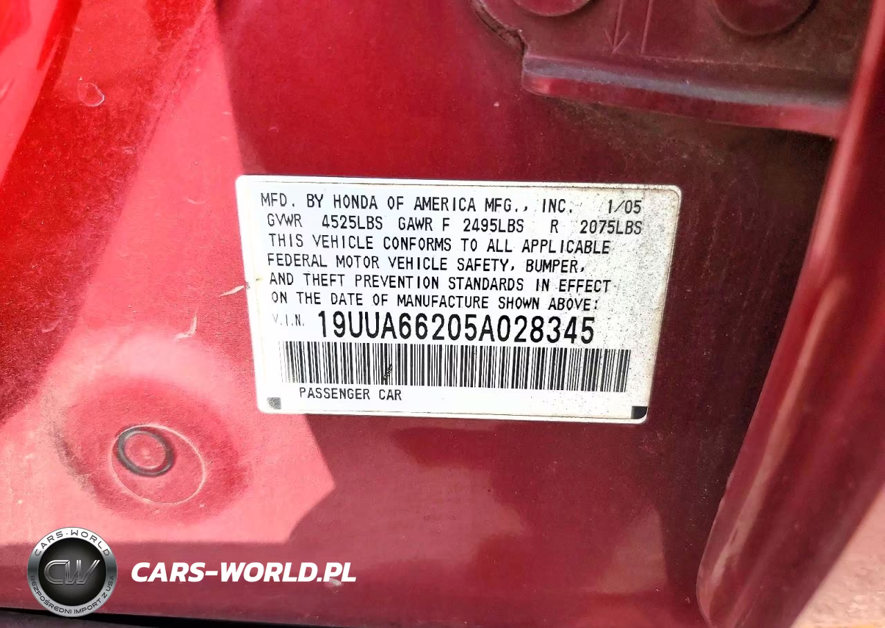 2005 Acura Tl VIN:19UUA66205A028345 - 12