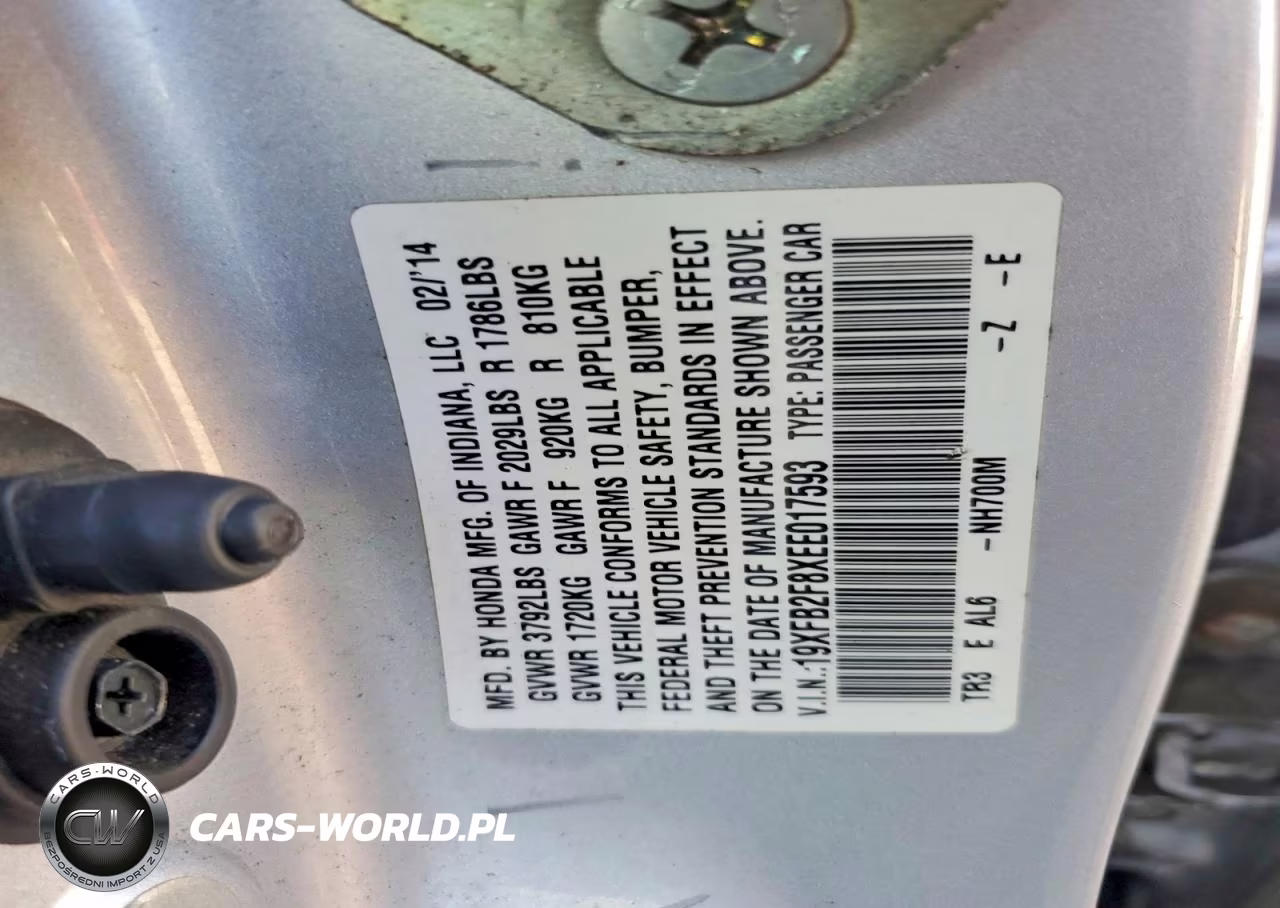 2014 Honda Civic Ex VIN:19XFB2F8XEE017593 - 12