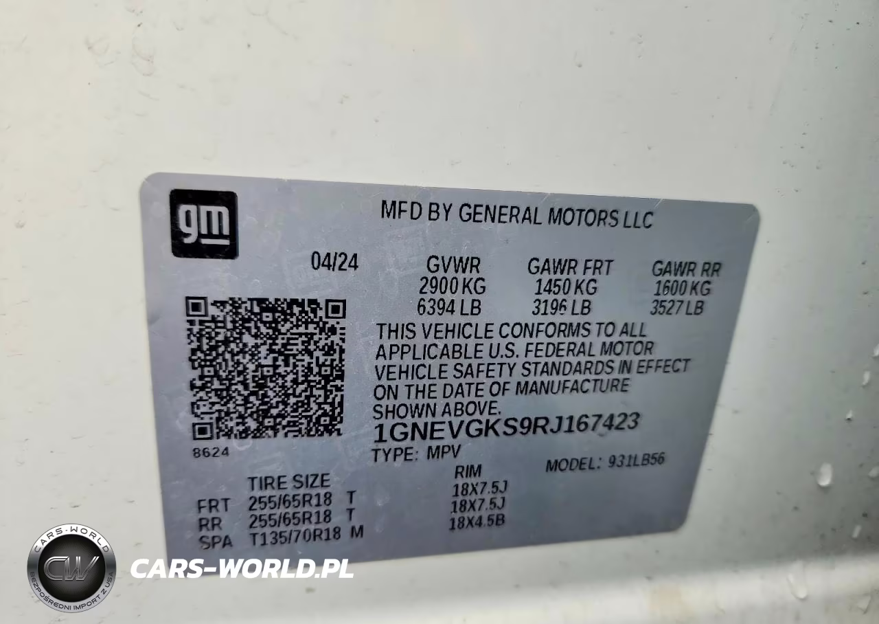 2024 Chevrolet Traverse Lt VIN:1GNEVGKS9RJ167423 - 14