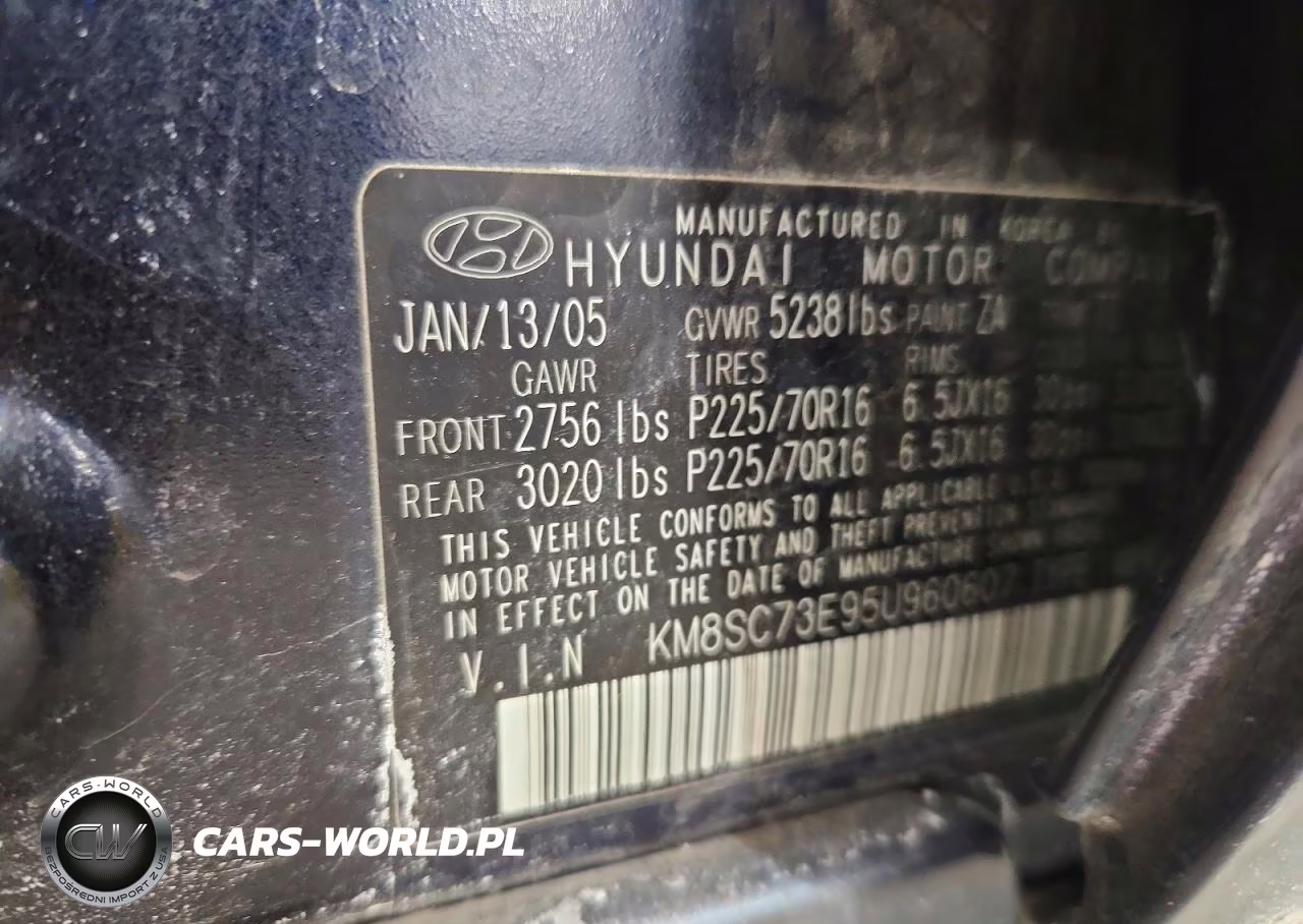 2005 Hyundai Santa Fe Gls VIN:KM8SC73E95U960607 - 28