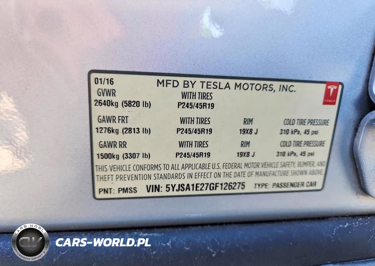 2016 Tesla Model S VIN:5YJSA1E27GF126275 - 12