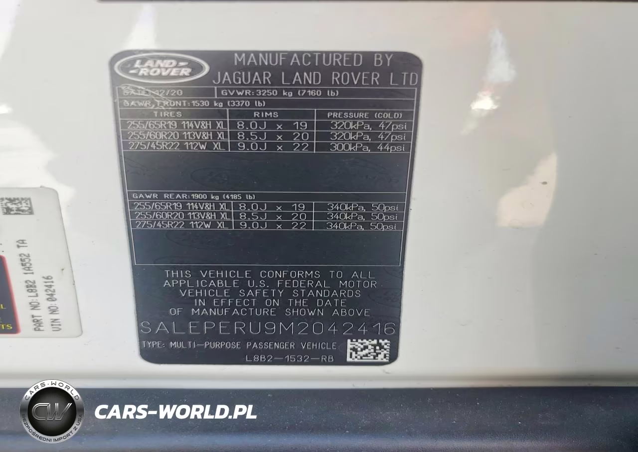 2021 Land Rover Defender 110 Se VIN:SALEPERU9M2042416 - 13