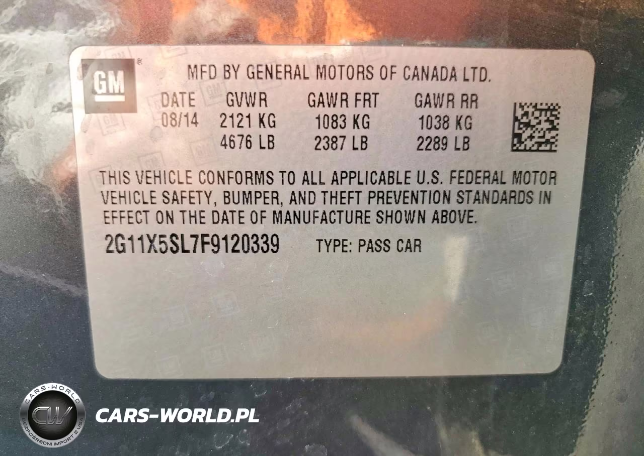 2015 Chevrolet Impala Ls VIN:2G11X5SL7F9120339 - 12