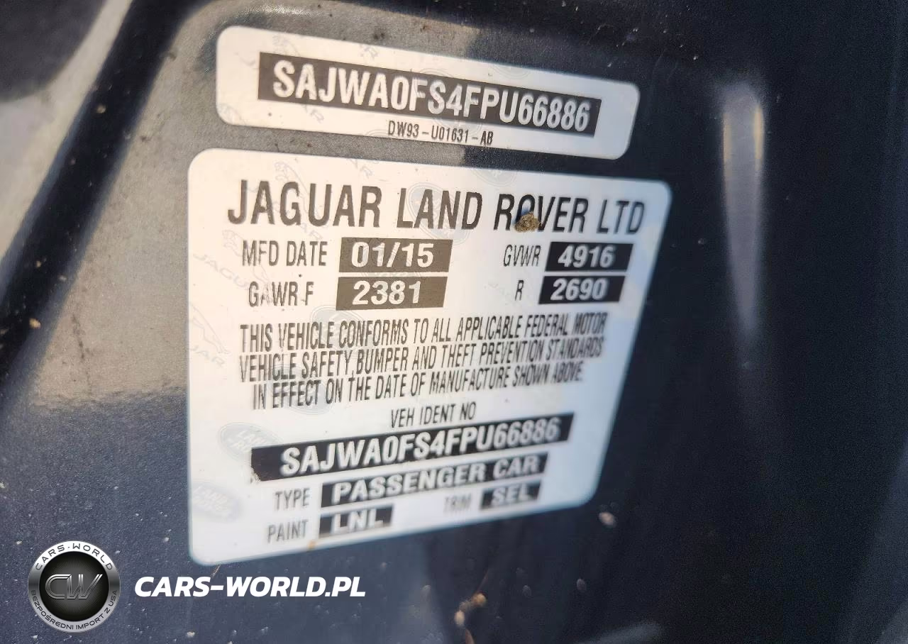 2015 Jaguar Xf 2.0T Premium VIN:SAJWA0FS4FPU66886 - 12