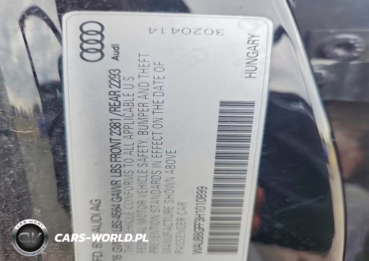 2017 Audi A3 Premium VIN:WAUB8GFF3H1010899 - 12