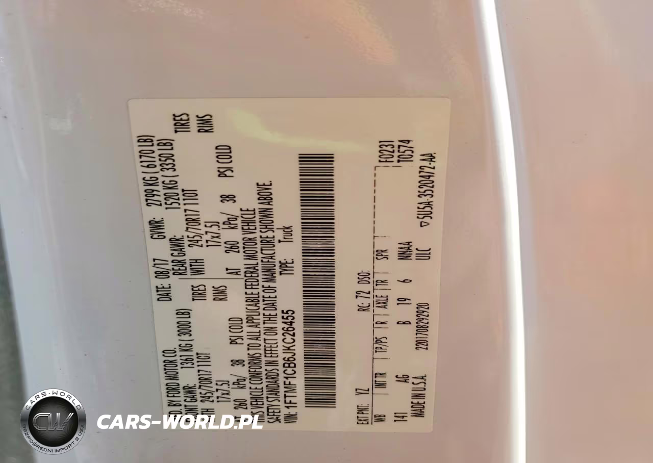 2018 Ford F150 VIN:1FTMF1CB6JKC26455 - 12