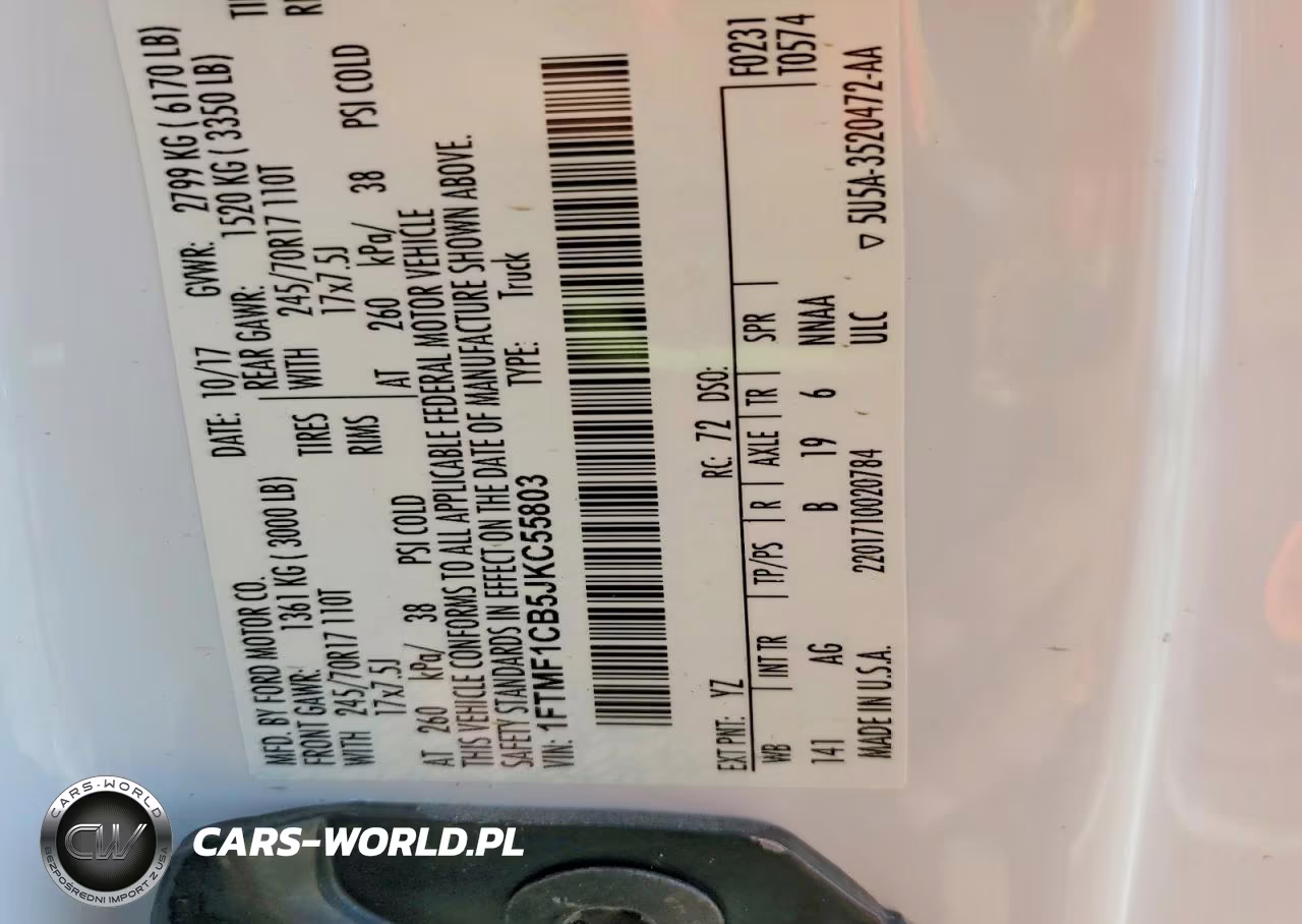 2018 Ford F150 VIN:1FTMF1CB5JKC55803 - 12