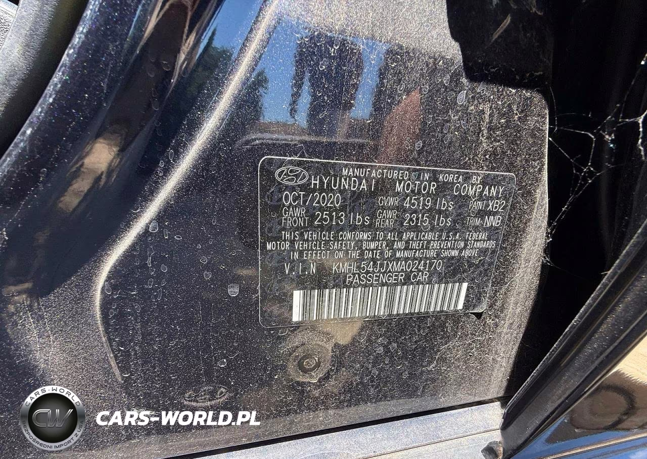 2021 HYUNDAI SONATA HYBRID VIN:KMHL54JJXMA024170 - 10