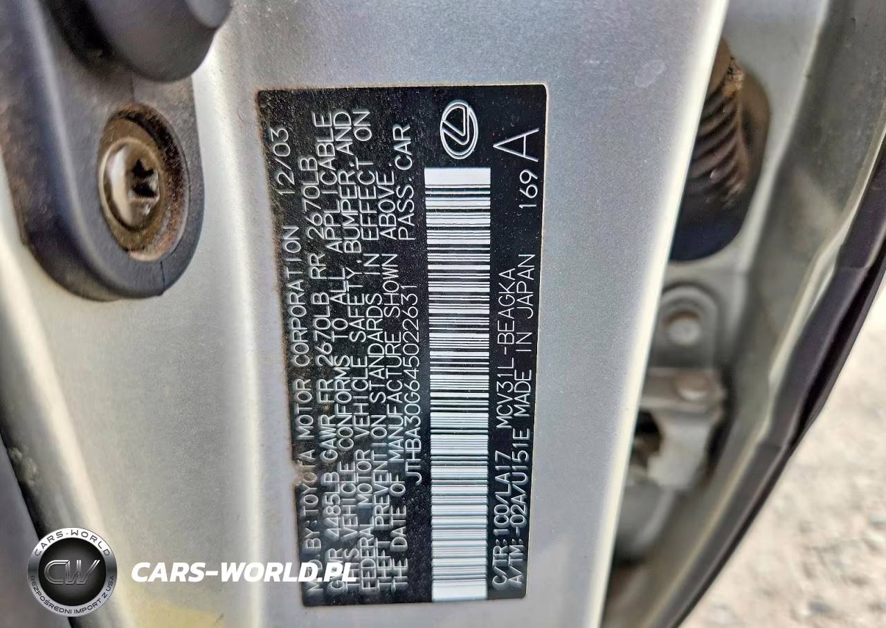 2004 Lexus Es 330 VIN:JTHBA30G645022631 - 13