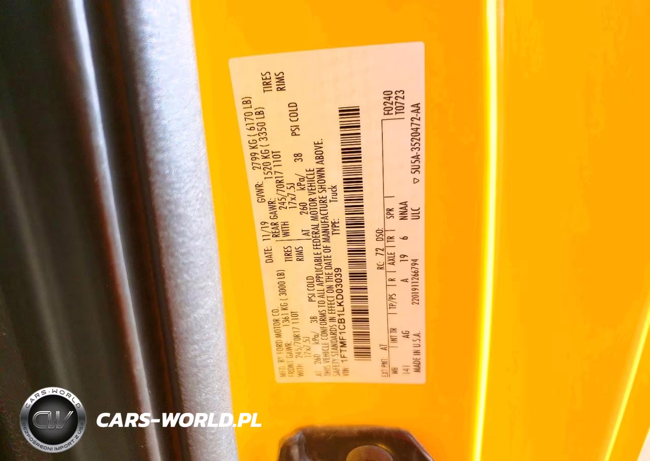 2020 Ford F150 VIN:1FTMF1CB1LKD03039 - 12