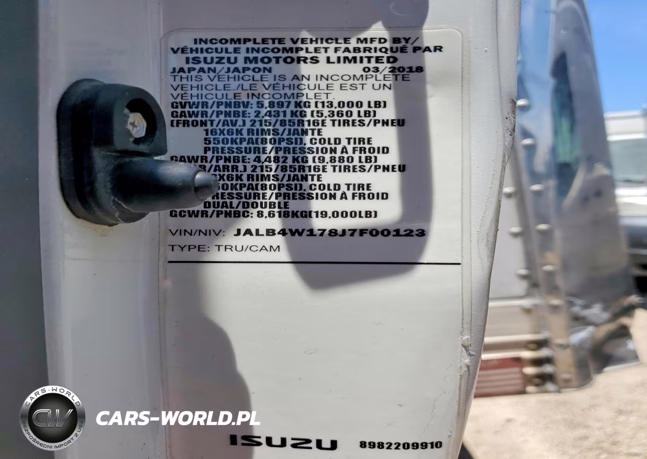 2018 Isuzu Npr Box Truck VIN:JALB4W178J7F00123 - 13