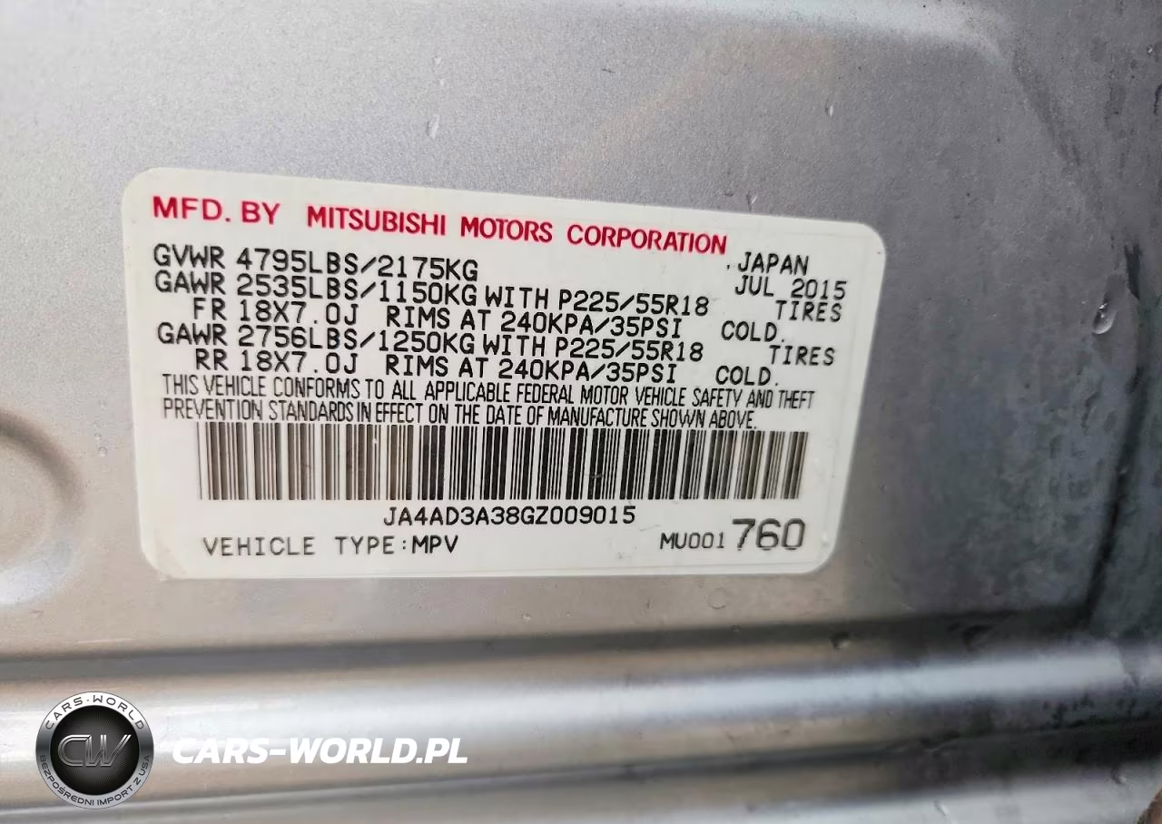 2016 Mitsubishi Outlander Se VIN:JA4AD3A38GZ009015 - 12
