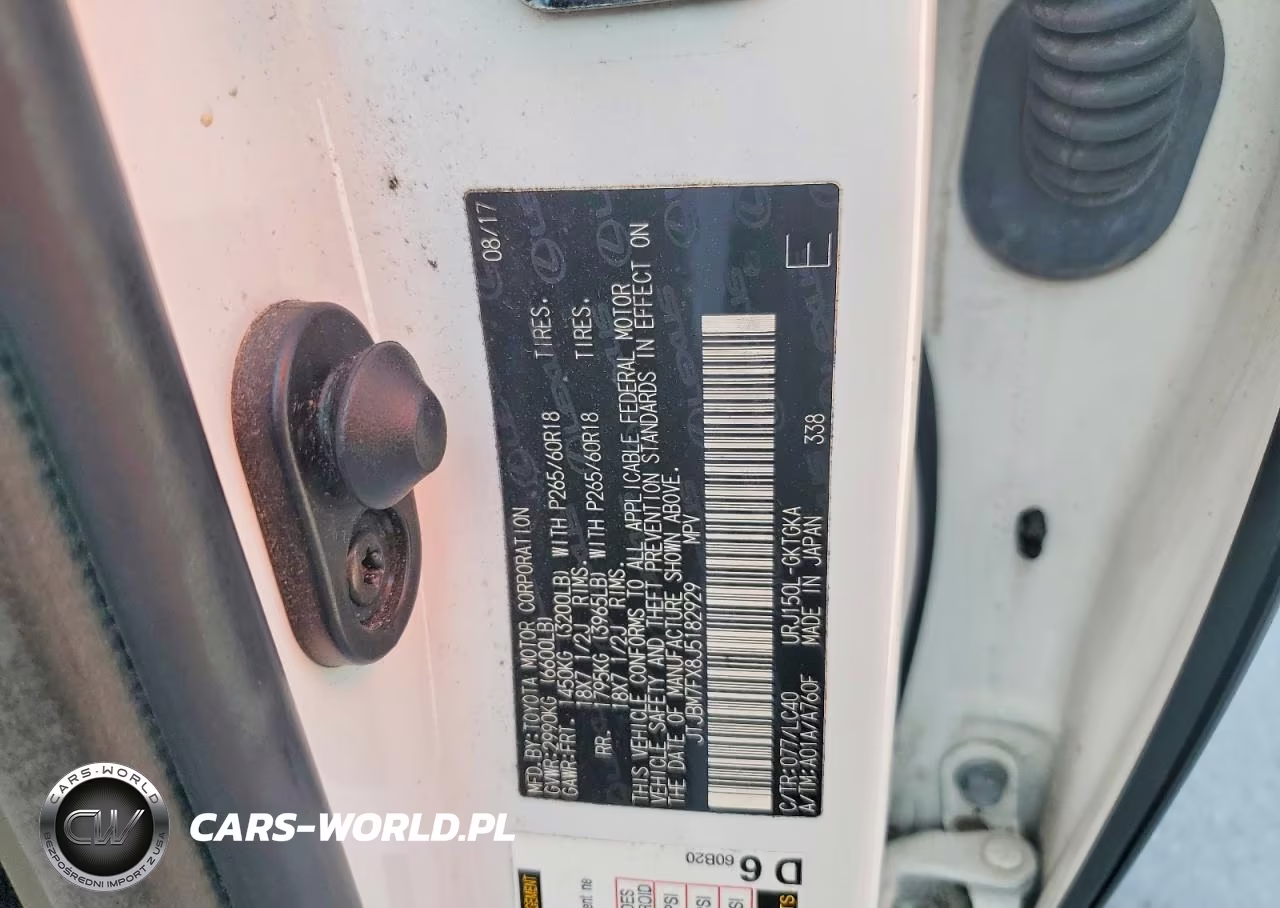 2018 Lexus Gx 460 VIN:JTJBM7FX8J5182929 - 12