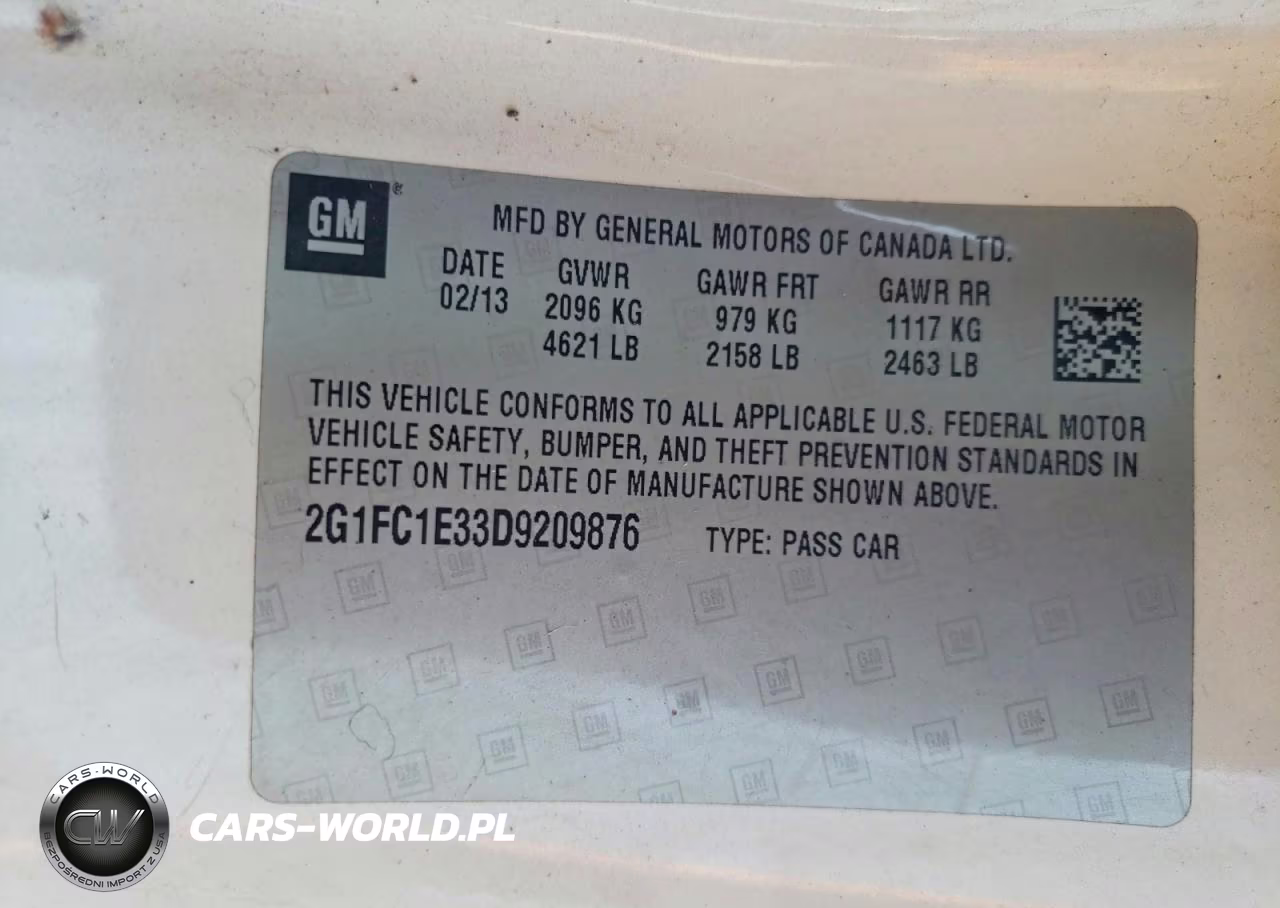 2013 Chevrolet Camaro Lt VIN:2G1FC1E33D9209876 - 12