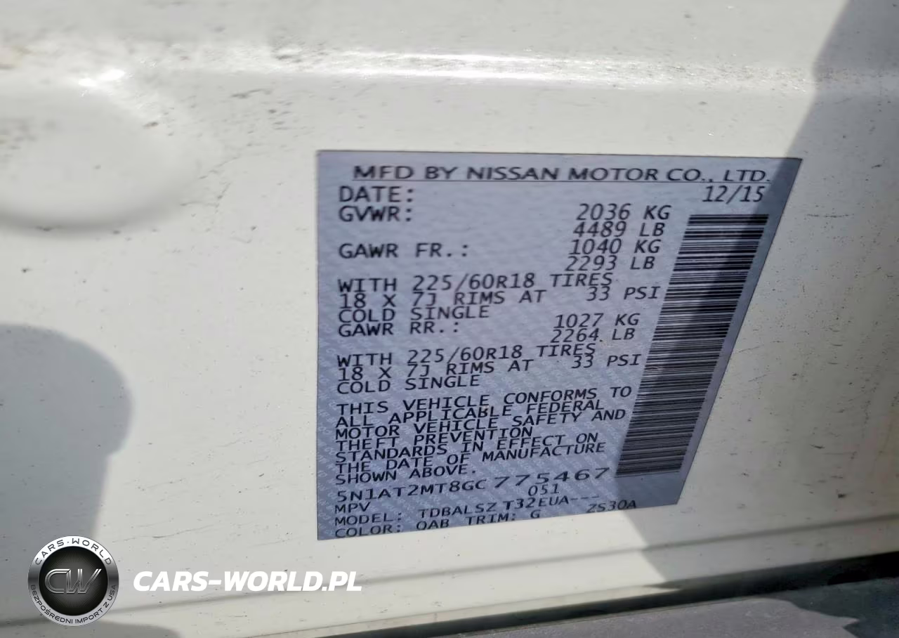 2016 Nissan Rogue Sl VIN:5N1AT2MT8GC775467 - 13