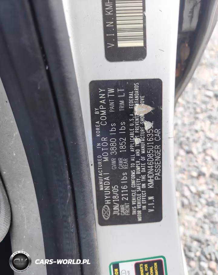 2005 Hyundai Elantra Gls VIN:KMHDN46D85U163592 - 12