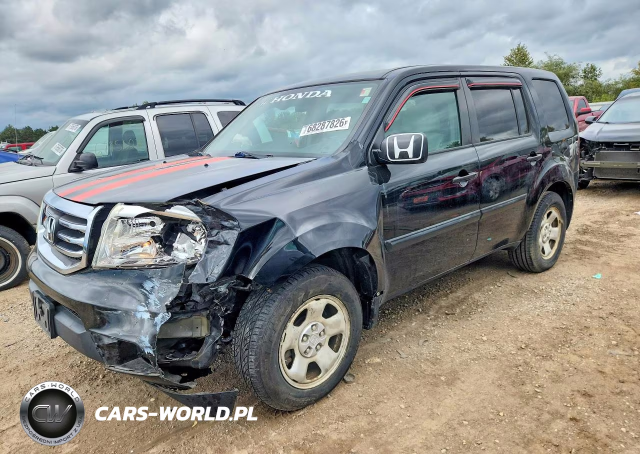 2013 Honda Pilot Lx VIN:5FNYF4H24DB023772 - 1