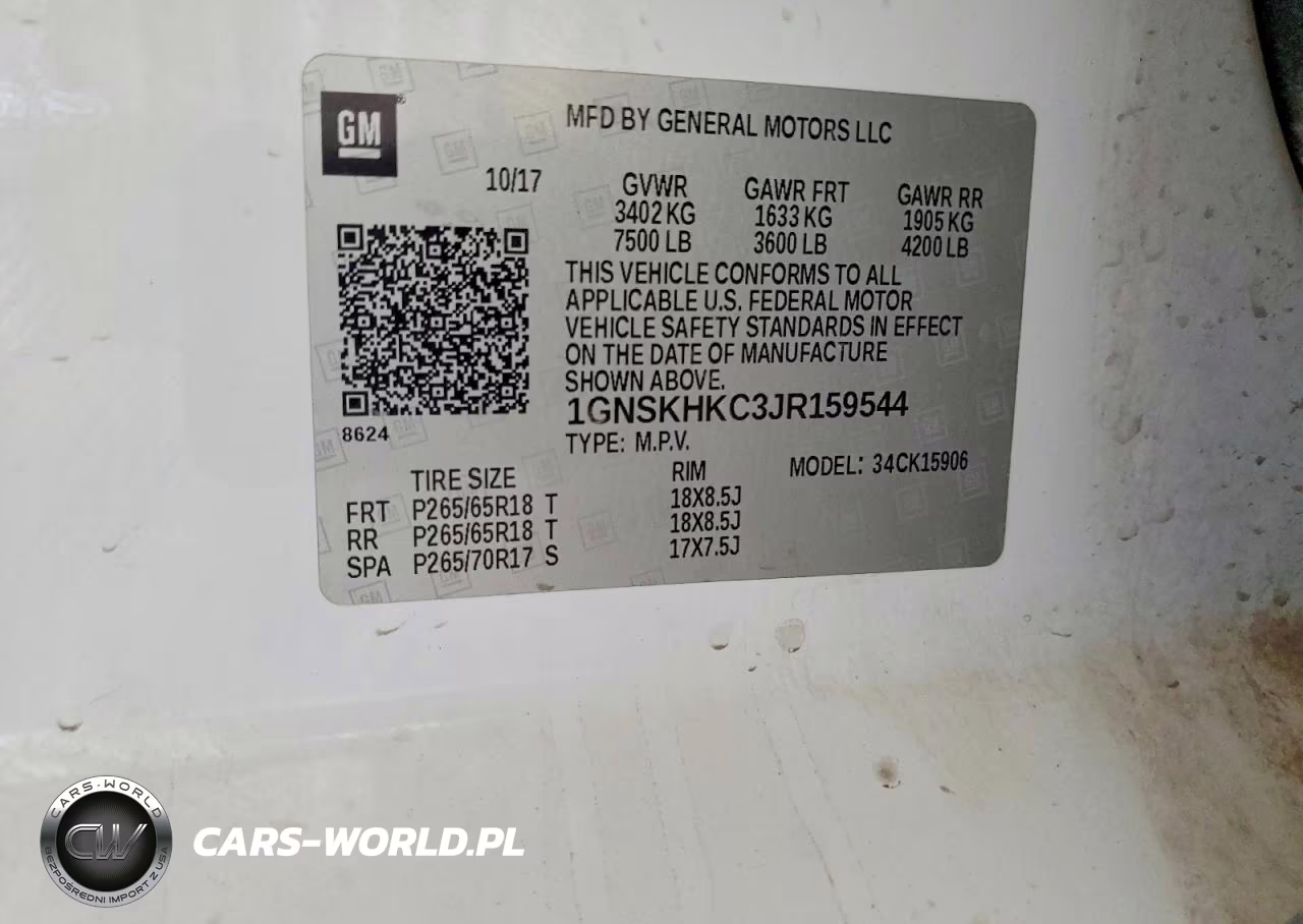 2018 Chevrolet Suburban K1500 Lt VIN:1GNSKHKC3JR159544 - 13