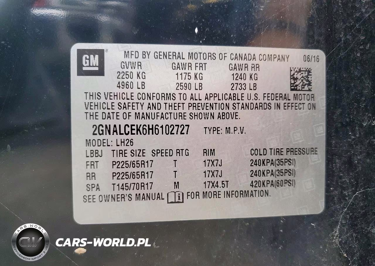 2017 Chevrolet Equinox Lt VIN:2GNALCEK6H6102727 - 13