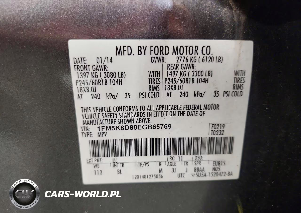 2014 Ford Explore VIN:1FM5K8D88EGB65769 - 13