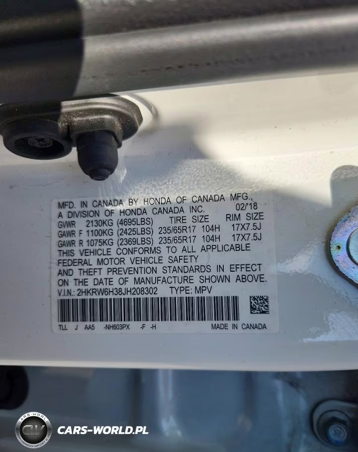 2018 Honda Cr-V Lx VIN:2HKRW6H38JH208302 - 13