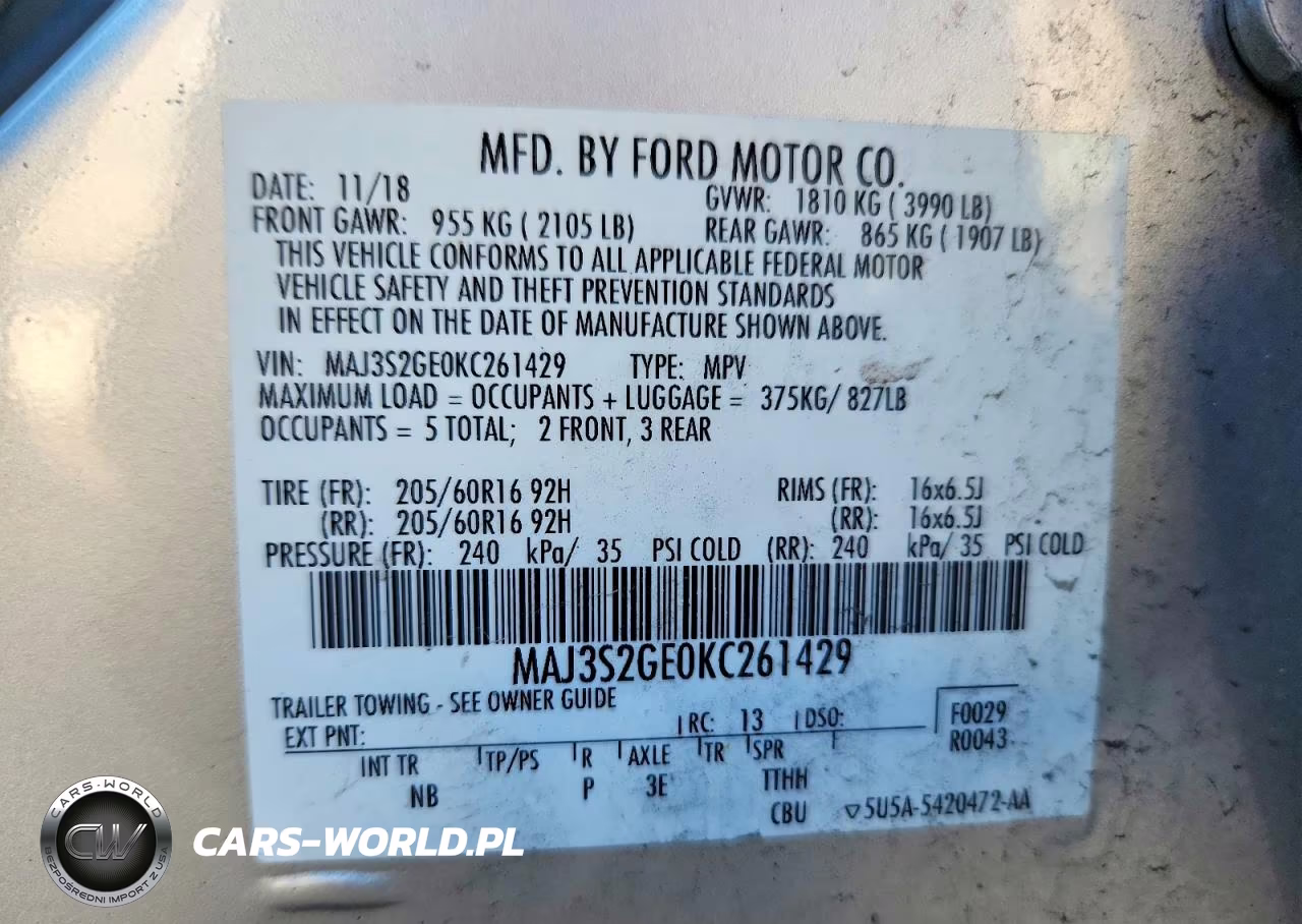 2019 Ford Ecosport Se VIN:MAJ3S2GE0KC261429 - 13