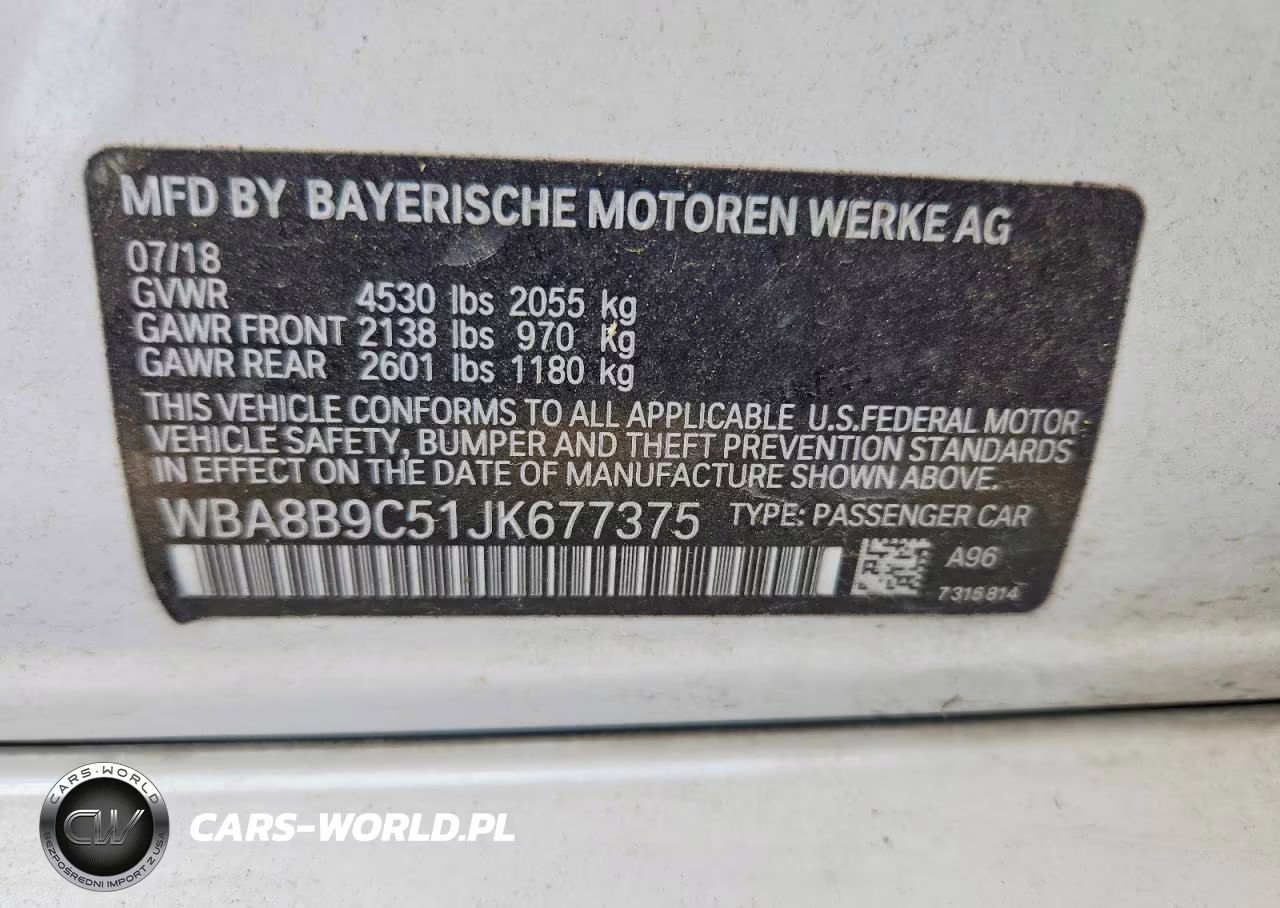 2018 BMW 330 I VIN:WBA8B9C51JK677375 - 12
