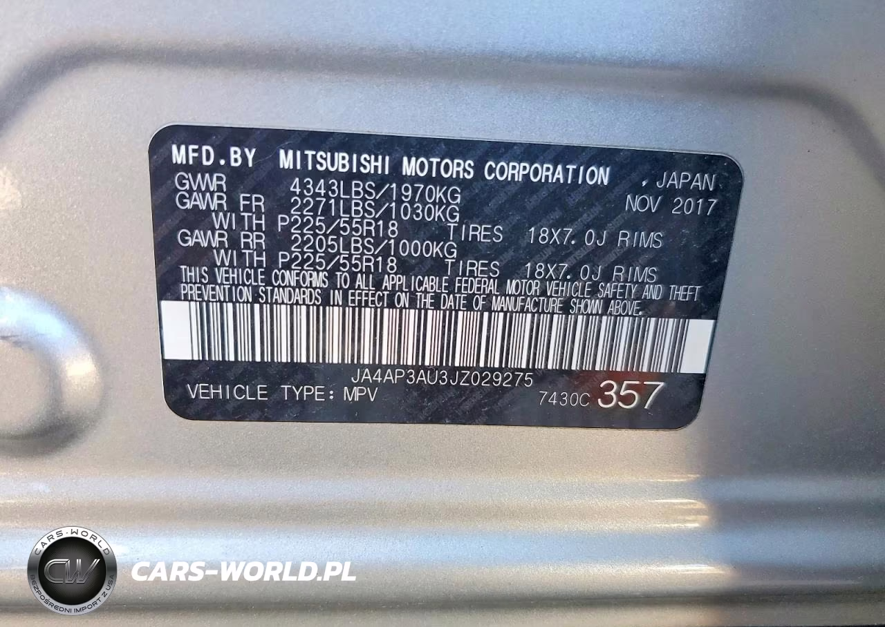 2018 Mitsubishi Outlander Sport Es VIN:JA4AP3AU3JZ029275 - 13