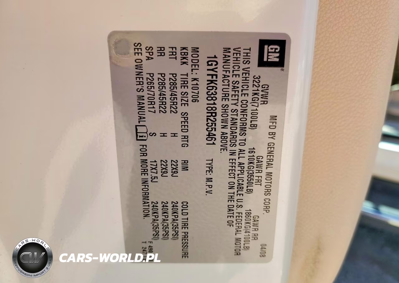 2008 Cadillac Escalade Luxury VIN:1GYFK63818R255461 - 14
