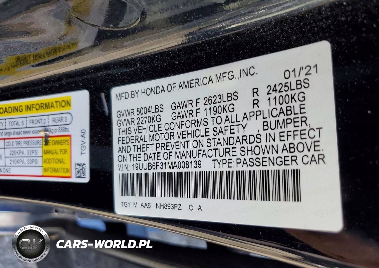 2021 Acura Tlx VIN:19UUB6F31MA008139 - 12