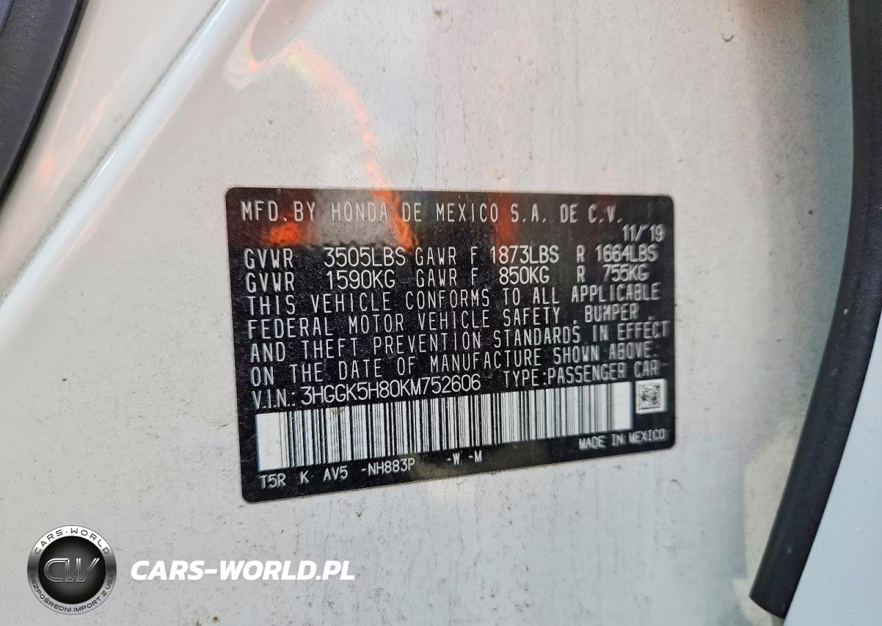2019 Honda Fit Ex VIN:3HGGK5H80KM752606 - 12