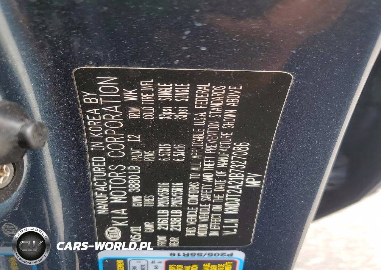 2011 Kia Soul + VIN:KNDJT2A21B7327086 - 13