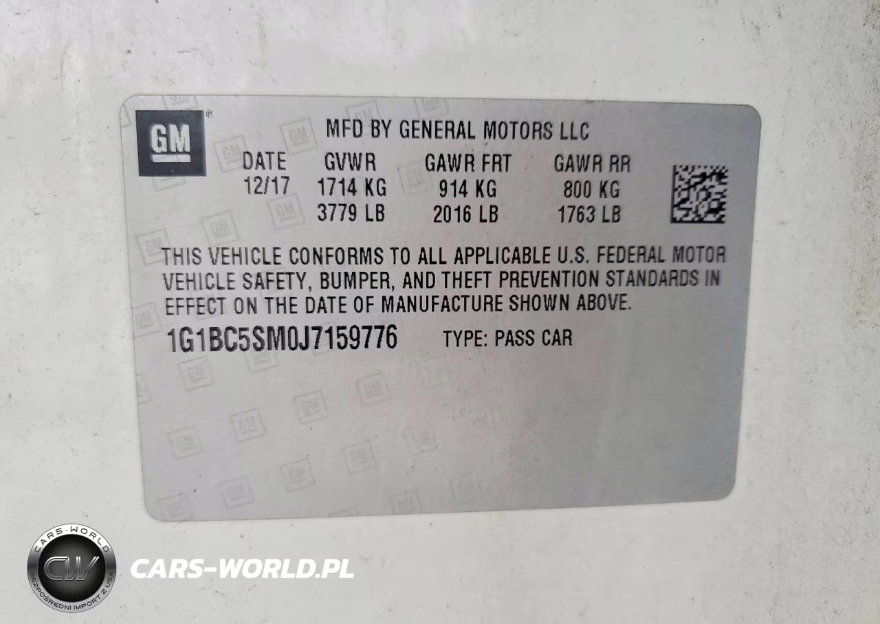 2018 Chevrolet Cruze Ls VIN:1G1BC5SM0J7159776 - 13