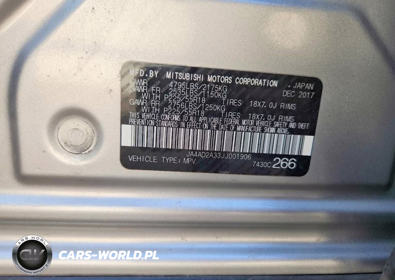 2018 Mitsubishi Outlander Es VIN:JA4AD2A33JJ001906 - 12