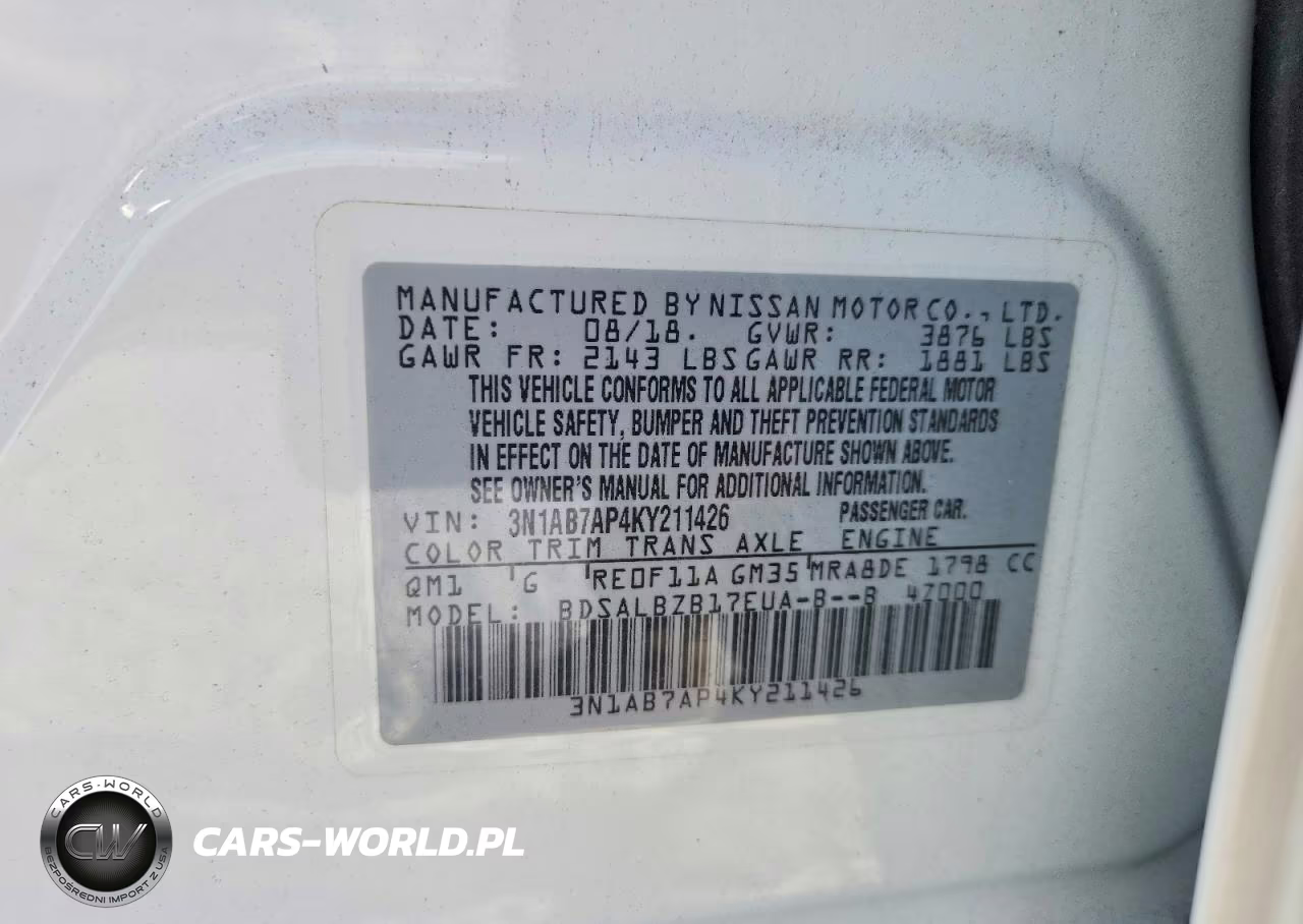 2019 Nissan Sentra S VIN:3N1AB7AP4KY211426 - 12