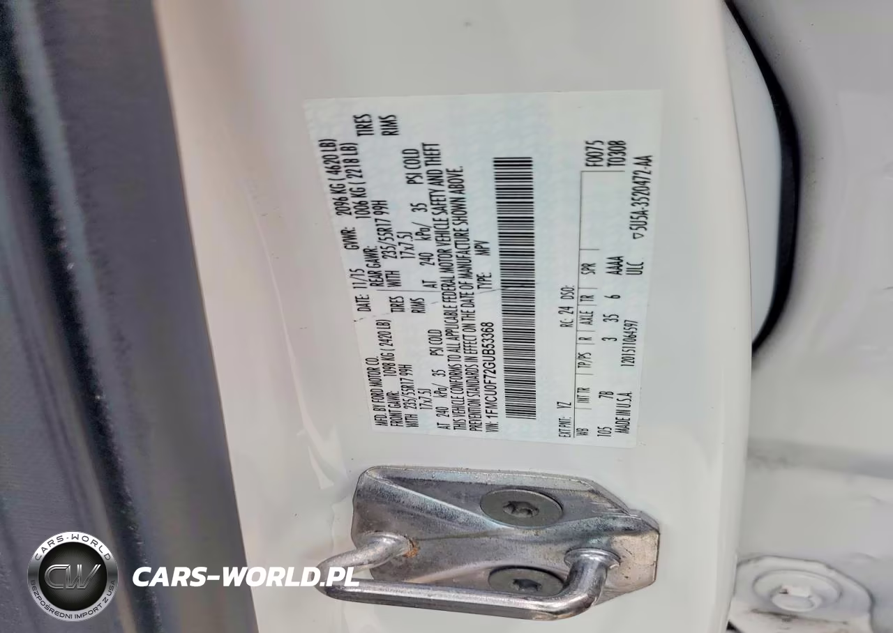 2016 Ford Escape S VIN:1FMCU0F72GUB53368 - 13