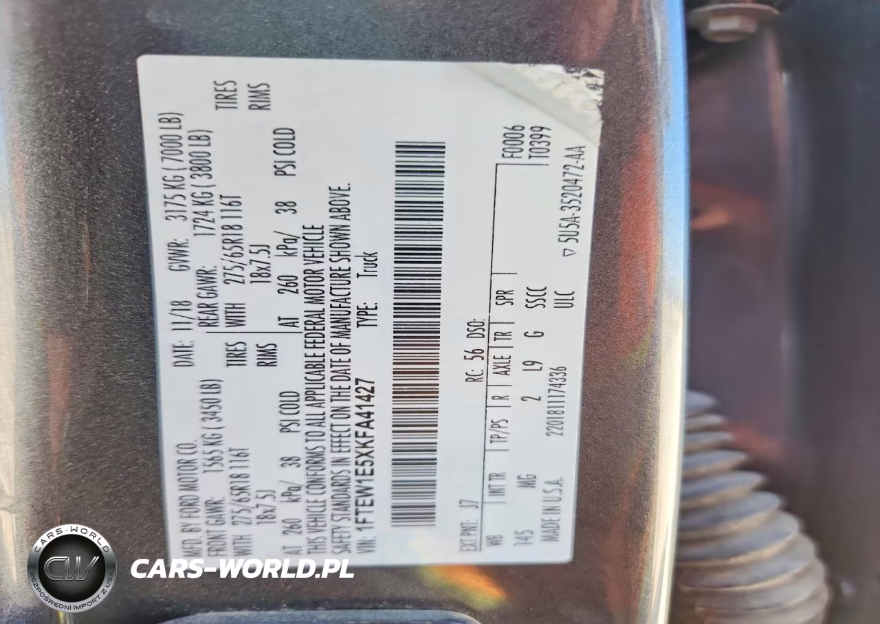 2019 Ford F150 Supercrew VIN:1FTEW1E5XKFA41427 - 12