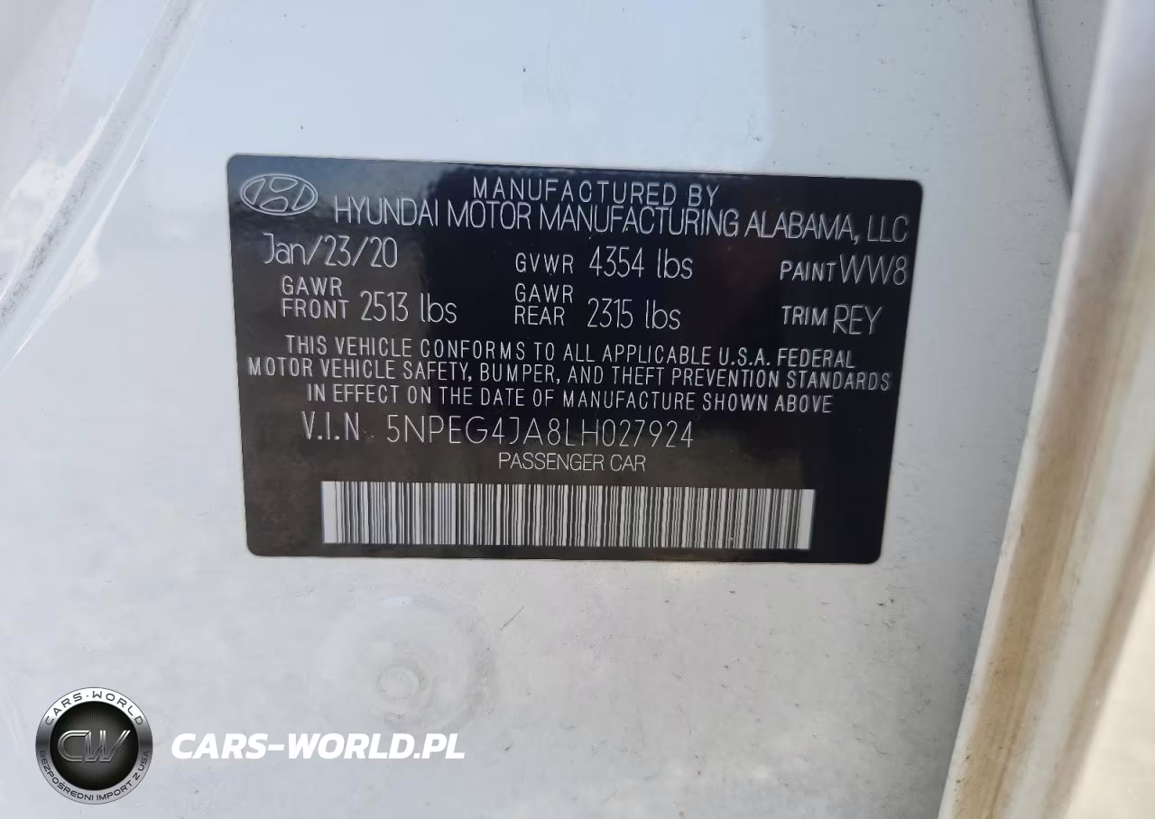 2020 Hyundai Sonata Se VIN:5NPEG4JA8LH027924 - 12