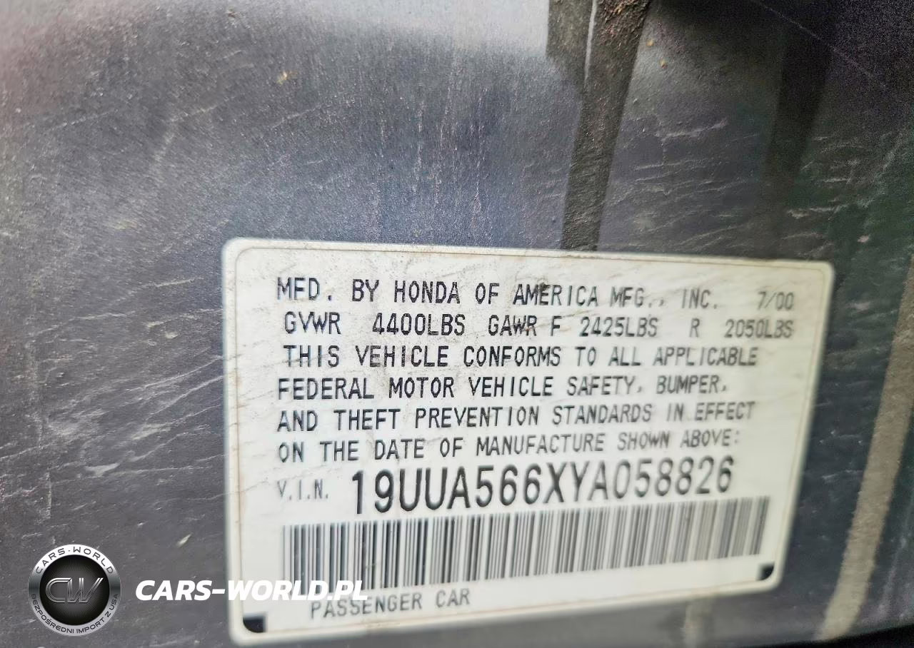 2000 Acura 3.2Tl VIN:19UUA566XYA058826 - 12