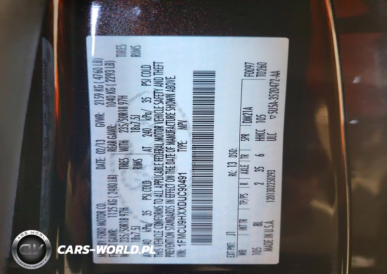 2013 Ford Escape Sel VIN:1FMCU9HXXDUC90491 - 13
