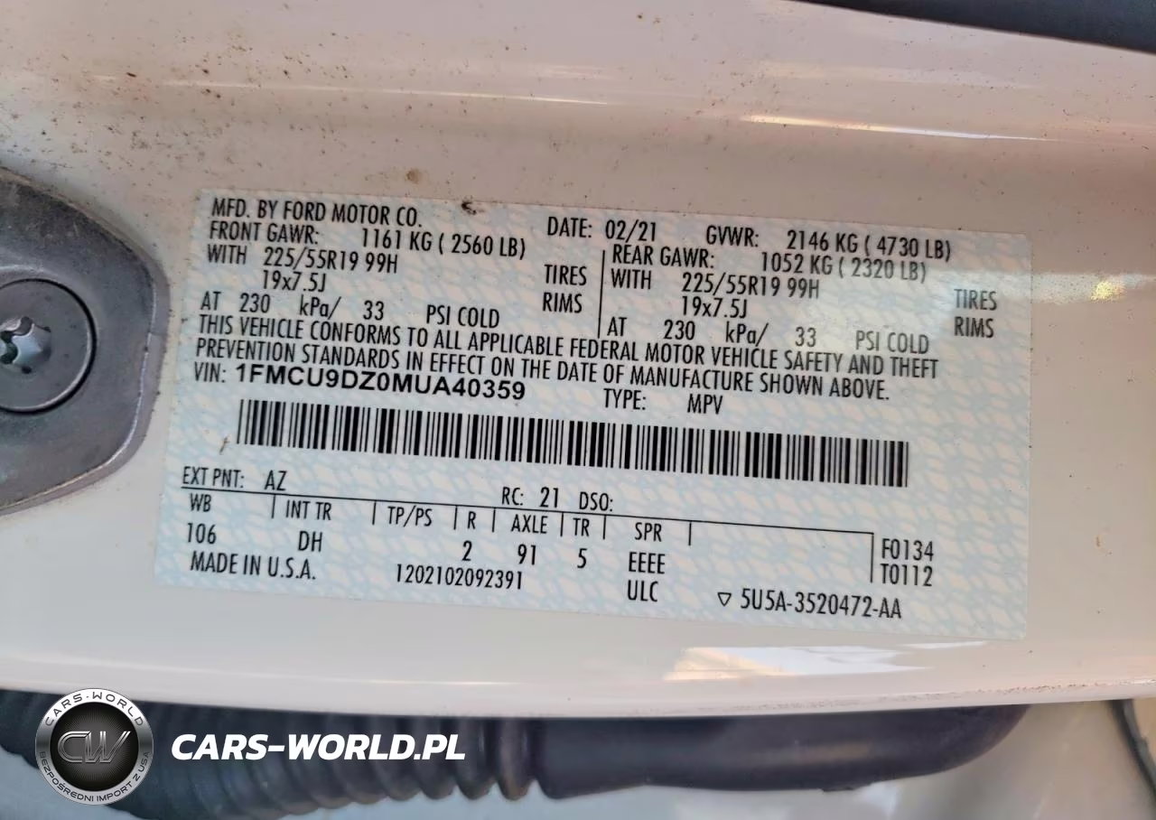 2021 Ford Escape Titanium VIN:1FMCU9DZ0MUA40359 - 13