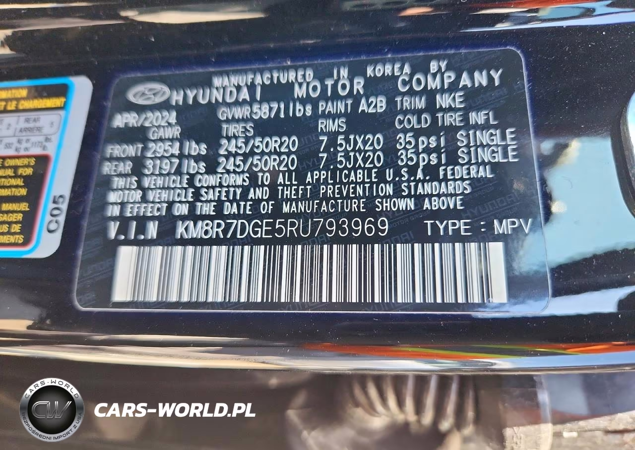 2024 Hyundai Palisade Calligraphy Night Edition VIN:KM8R7DGE5RU793969 - 13