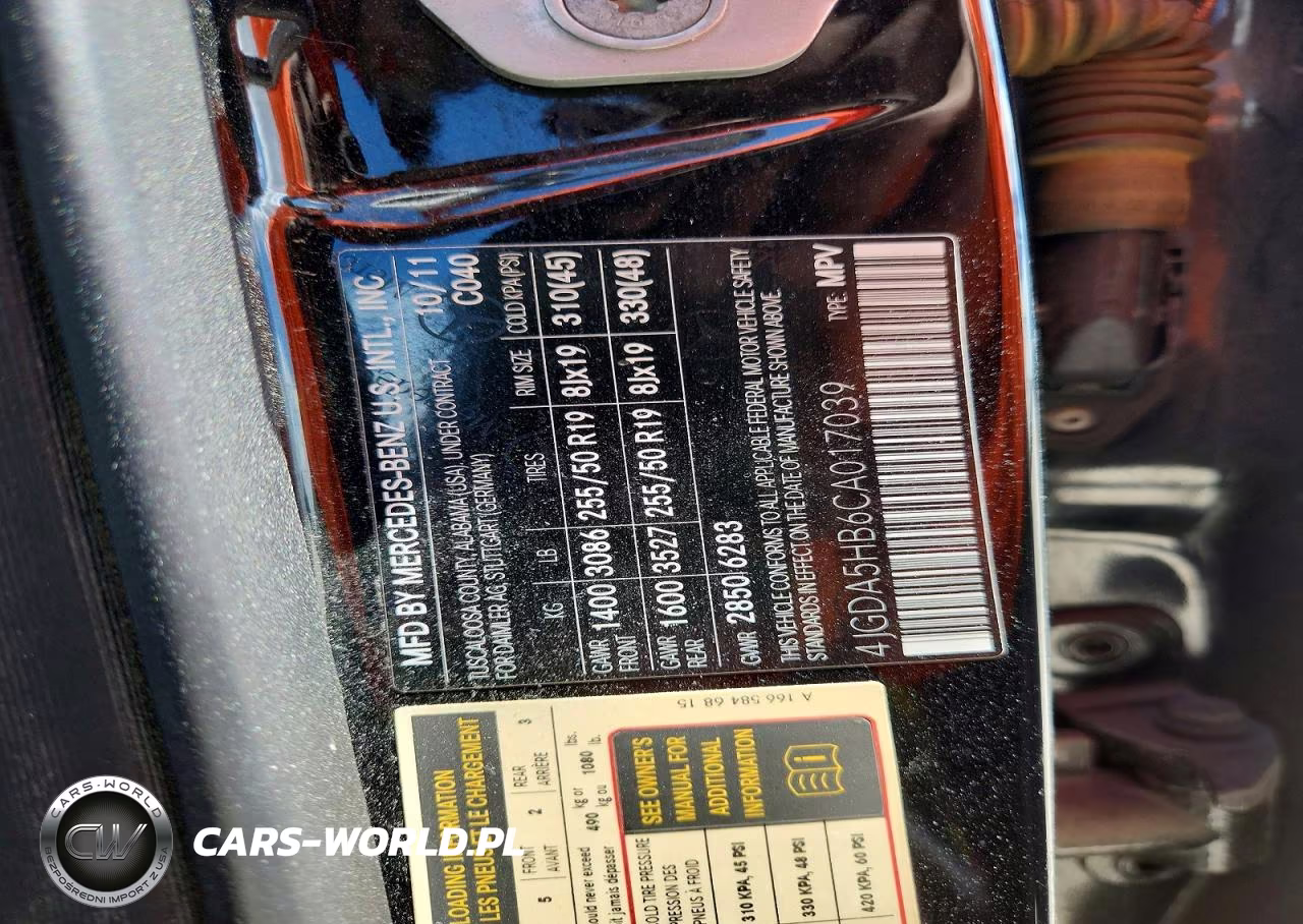 2012 Mercedes-Benz Ml 350 4Matic VIN:4JGDA5HB6CA017039 - 13