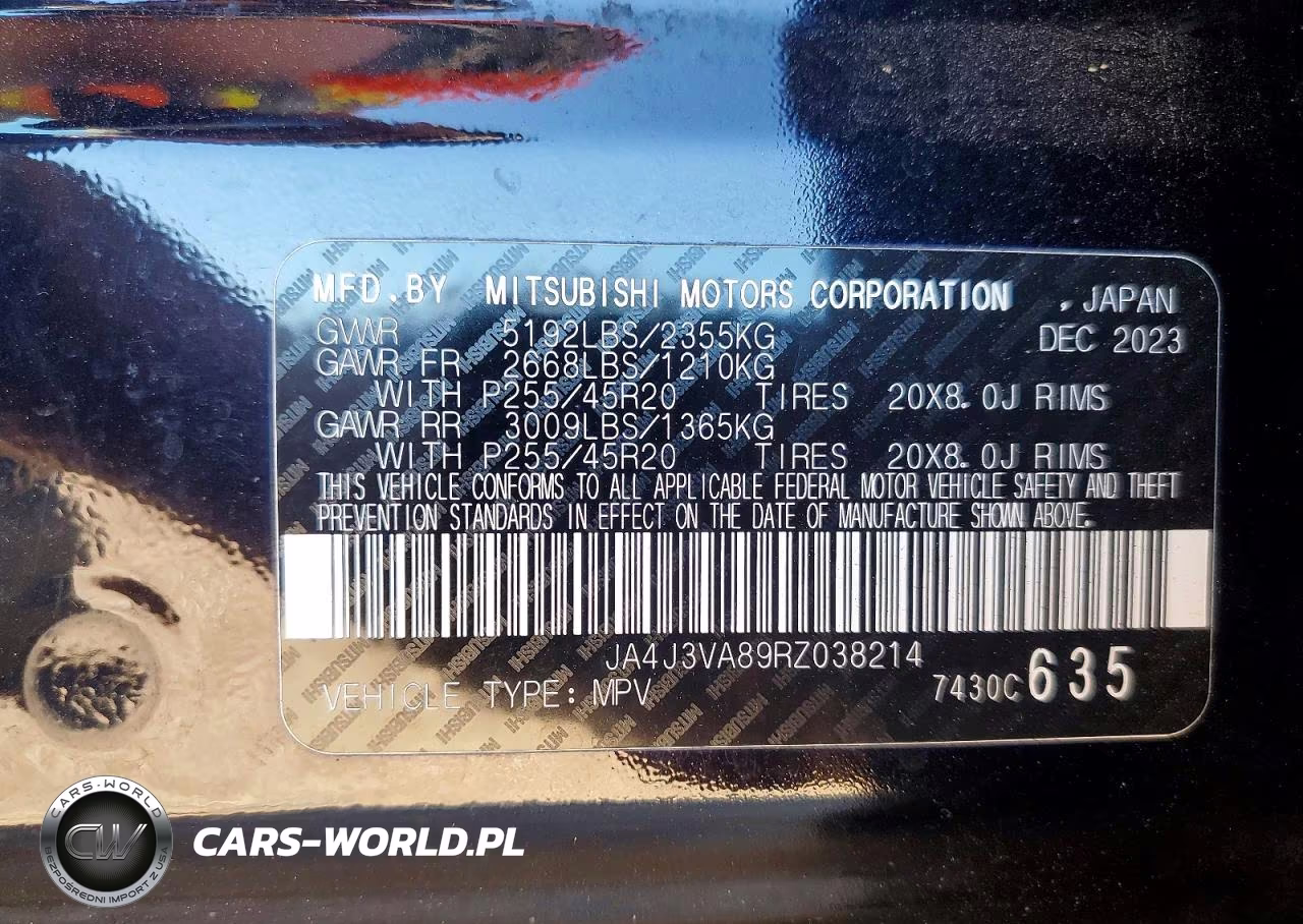 2024 Mitsubishi Outlander Se VIN:JA4J3VA89RZ038214 - 13