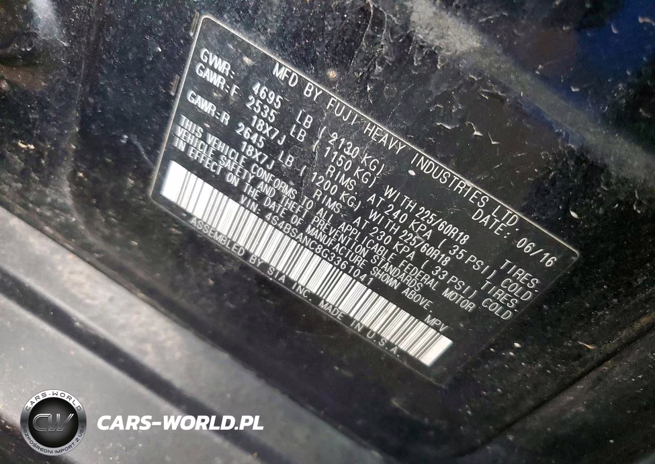 2016 Subaru Outback 2.5I Limited VIN:4S4BSANC8G3361041 - 13