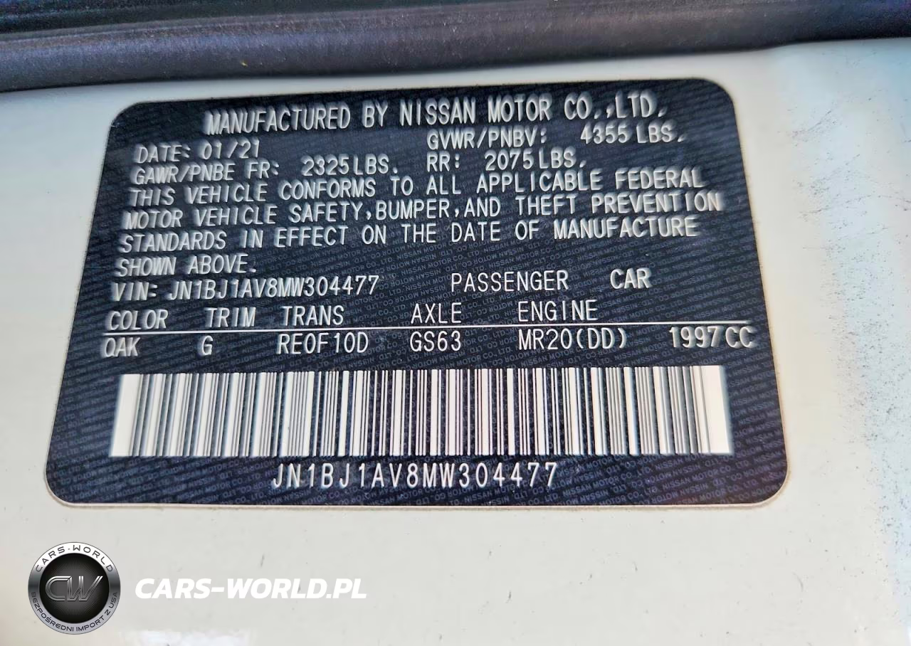 2021 Nissan Rogue Sport S VIN:JN1BJ1AV8MW304477 - 14