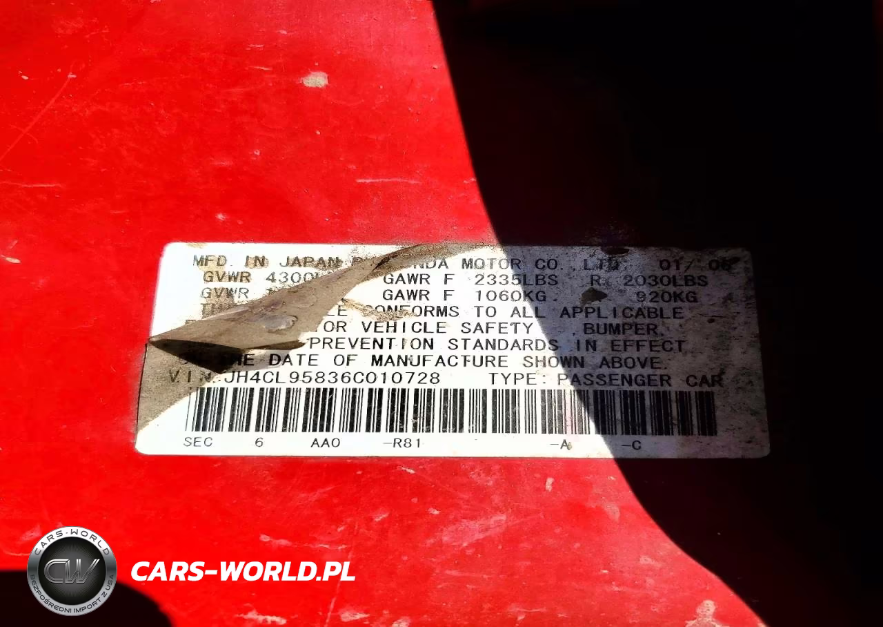 2006 Acura Tsx VIN:JH4CL95836C010728 - 12