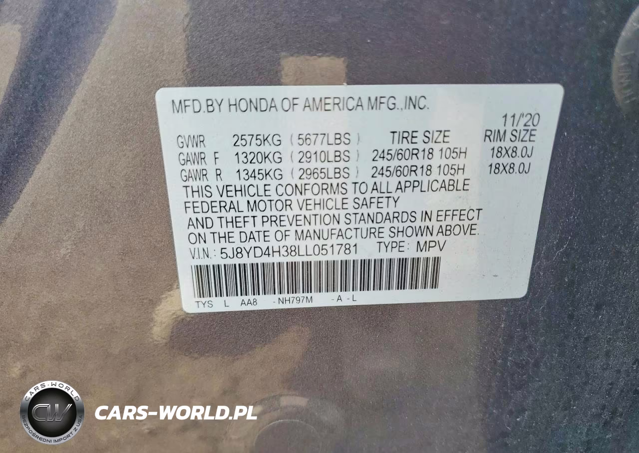 2020 Acura Mdx VIN:5J8YD4H38LL051781 - 13