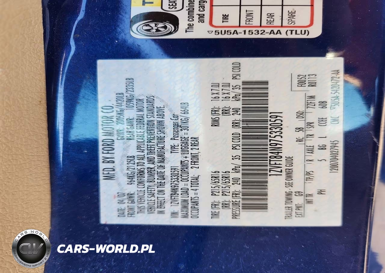 2007 Ford Mustang VIN:1ZVFT84N975330591 - 12